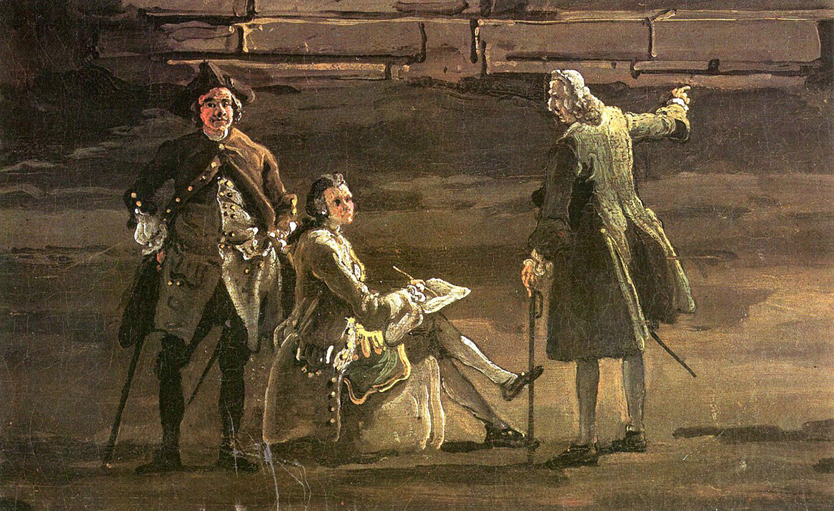 canaletto with thiele and dietrich by bellotto